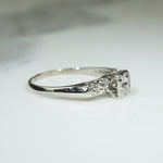 Vintage 1940s White Gold OEC Engagement Ring