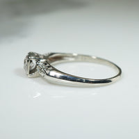 Clean-Lined White Gold & Old Euro Cut Diamond Ring