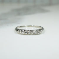 White Gold Vintage Diamond Wedding Band