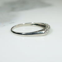 White Gold Vintage Diamond Wedding Band