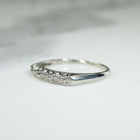 White Gold Vintage Diamond Wedding Band