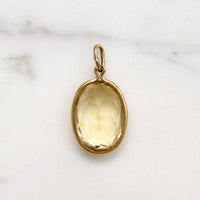 Winter Sunshine Citrine & Gold Charm