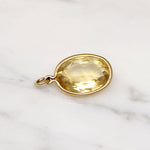 Winter Sunshine Citrine & Gold Charm