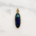 Captivating Azurite in 14k Gold Charm