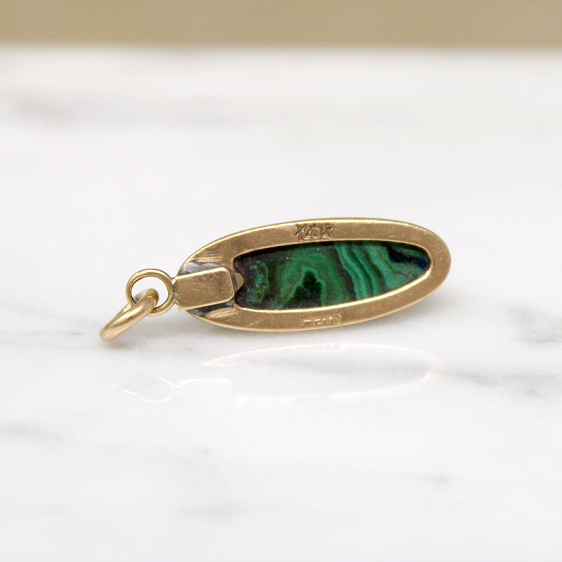 Captivating Azurite in 14k Gold Charm