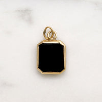 Chic Black Onyx & Gold Charm