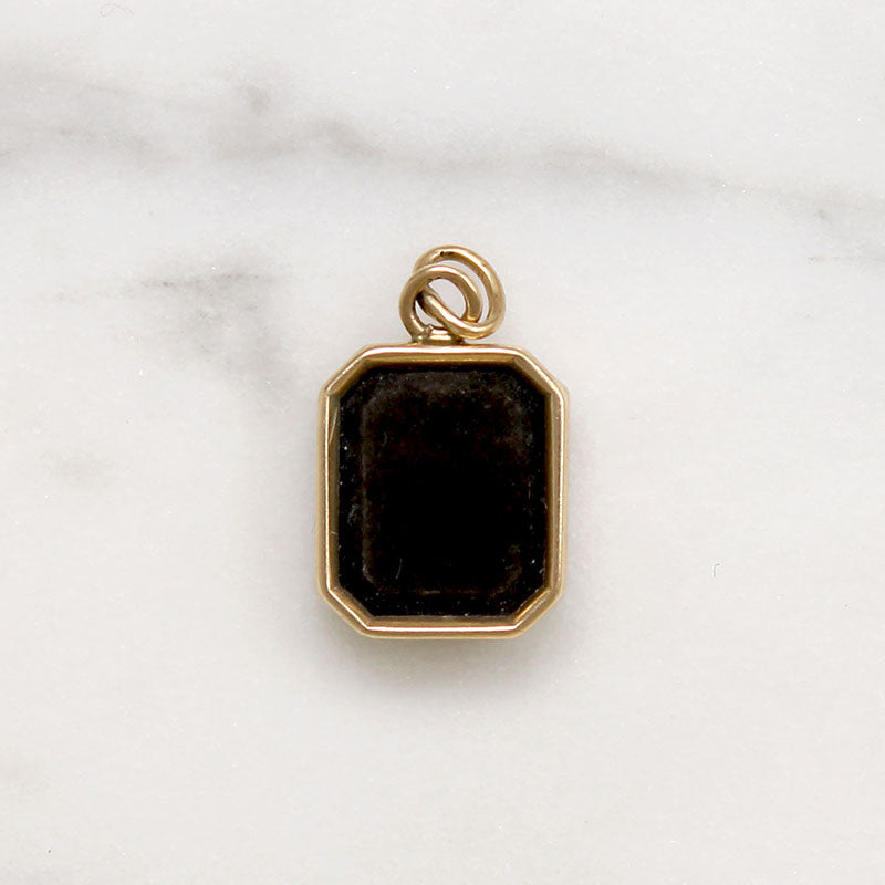 Chic Black Onyx & Gold Charm