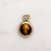 Glowing Tiger's Eye in 14k Gold Charm