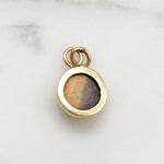 Glowing Tiger's Eye in 14k Gold Charm