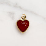 Lucky in Love Carnelian Heart Charm