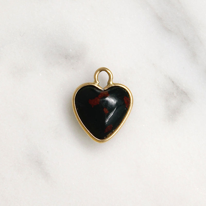 Protection Talisman Bloodstone Heart Charm