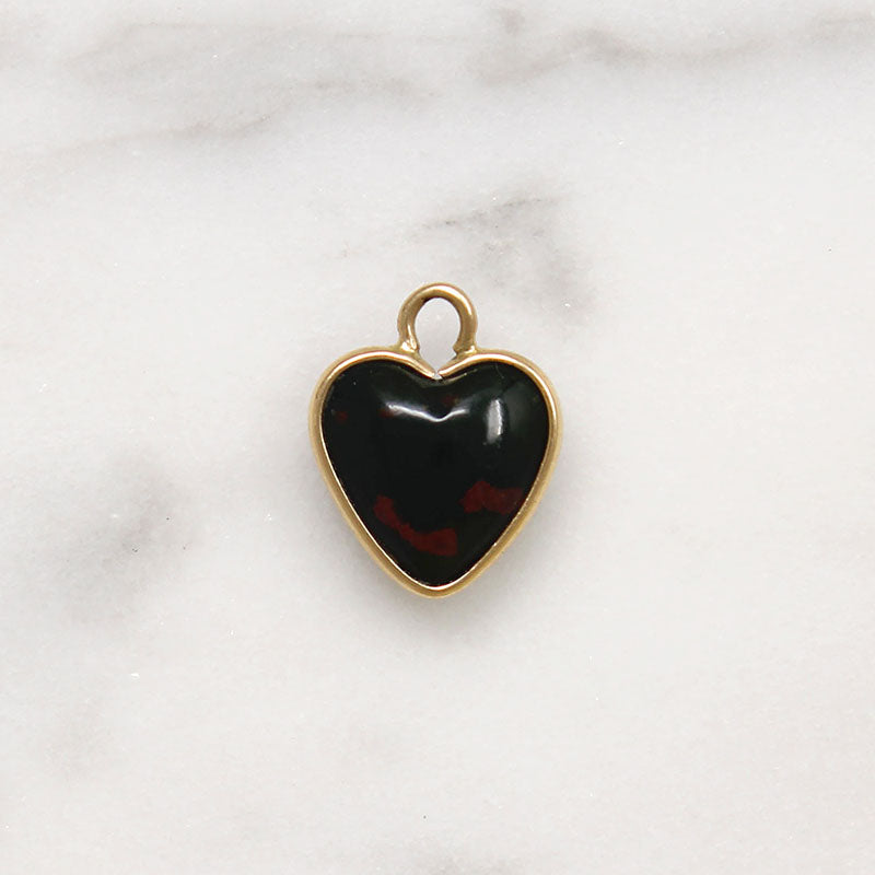 Protection Talisman Bloodstone Heart Charm
