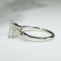 Stunning 1940s Emerald Cut Diamond Engagement Ring