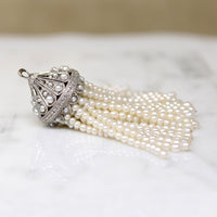 Edwardian Platinum & Pearl Tassel