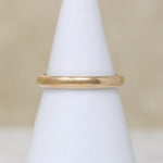 Slim 14k Gold Flat Edged Half Round Band