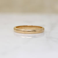 Slim 14k Gold Flat Edged Half Round Band