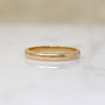 Slim 14k Gold Flat Edged Half Round Band