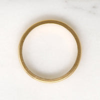Slim 14k Gold Flat Edged Half Round Band