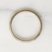 Softly Faceted 14k Warm White Gold Band