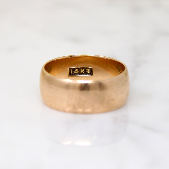 Wide Antique Gold Band by Woods & Sons