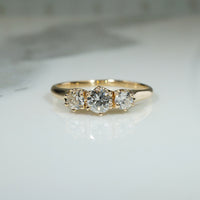 Three Diamond Edwardian Ring