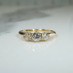 Three Diamond Edwardian Ring