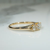 Three Diamond Edwardian Ring