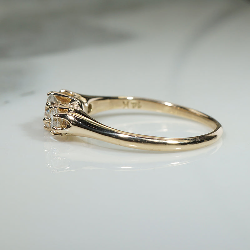 Three Diamond Edwardian Ring