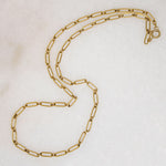 Antique Gold Trombone Link Chain