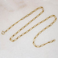 Antique Gold Trombone Link Chain