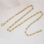 Antique Gold Trombone Link Chain