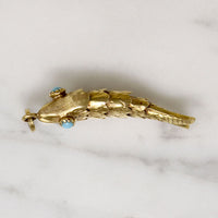Wriggly 14k Gold Articulated Fish Charm