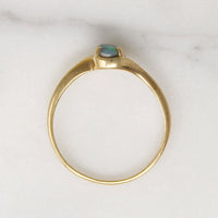 Vibrant Opal in Dainty 14k Gold Bypass Ring 