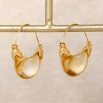 MMA Gold & Citrine Archeological Revival Hoops