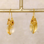 MMA Gold & Citrine Archeological Revival Hoops