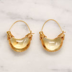 MMA Gold & Citrine Archeological Revival Hoops