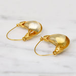 MMA Gold & Citrine Archeological Revival Hoops