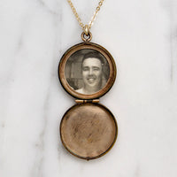 Antique Engraved Opal-Set Locket