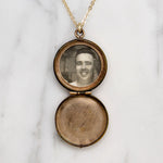 Antique Engraved Opal-Set Locket