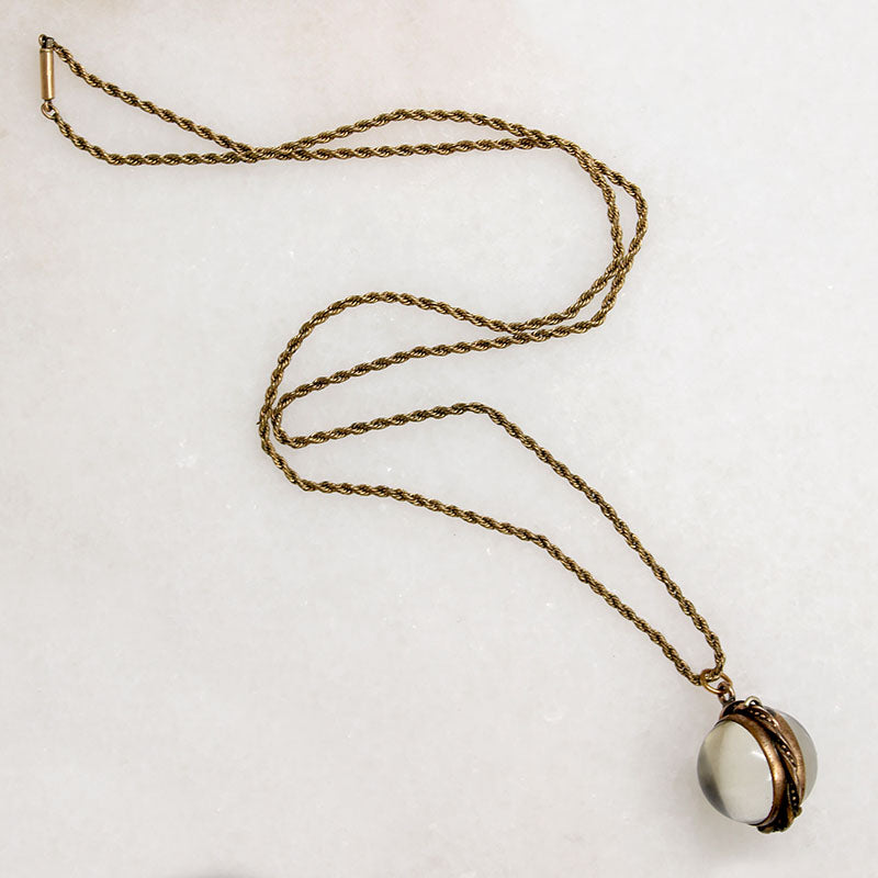 Edwardian Double-Sided Crystal Ball Locket