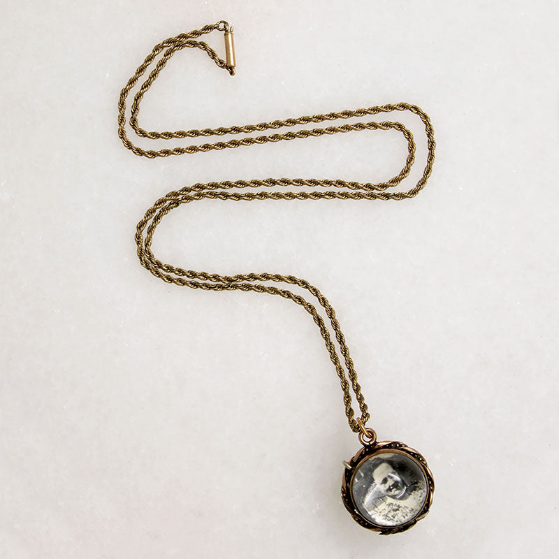 Edwardian Double-Sided Crystal Ball Locket