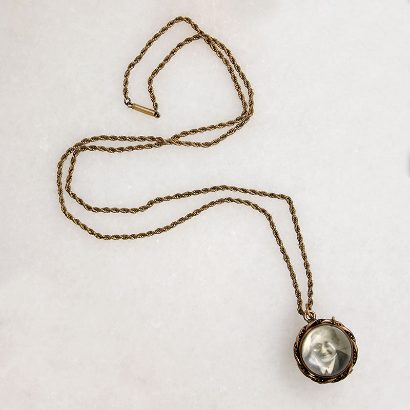 Edwardian Double-Sided Crystal Ball Locket