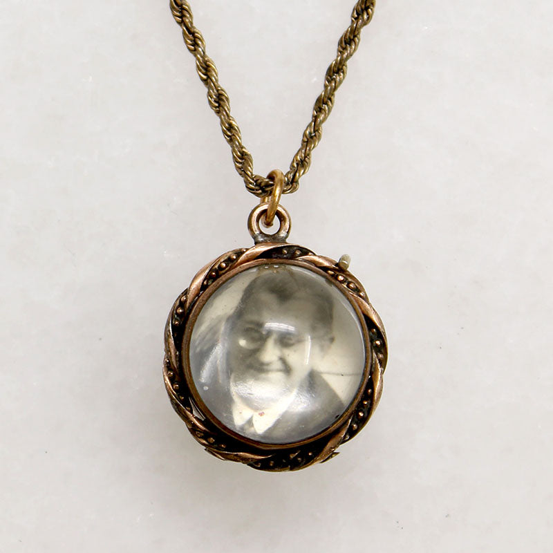 Edwardian Double-Sided Crystal Ball Locket
