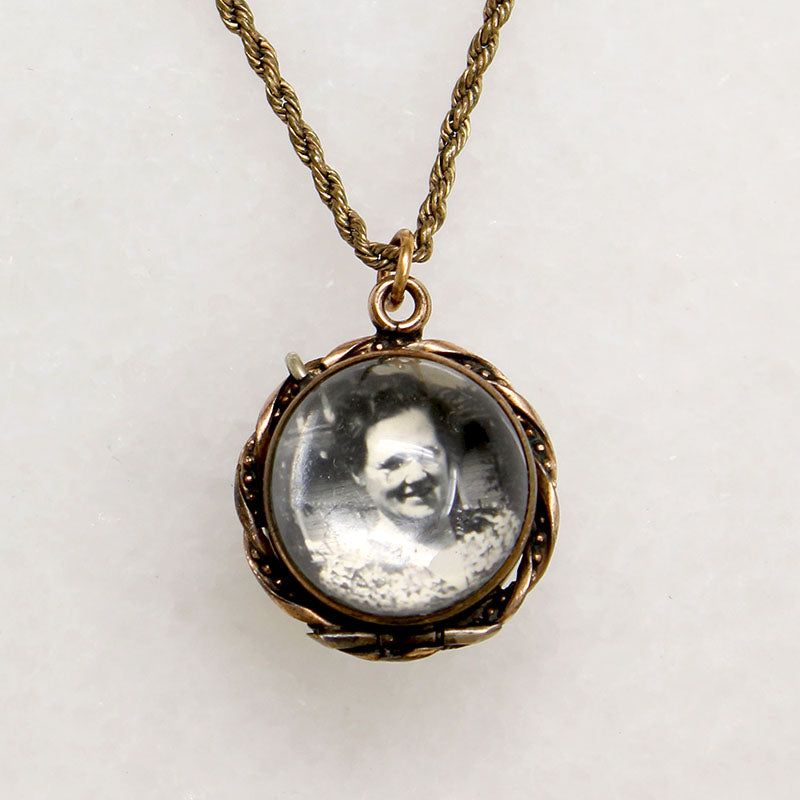 Edwardian Double-Sided Crystal Ball Locket