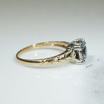 Vining Vintage Aquamarine 2-tone Solitaire