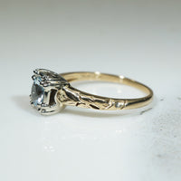 Vining Vintage Aquamarine 2-tone Solitaire