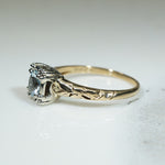 Vining Vintage Aquamarine 2-tone Solitaire