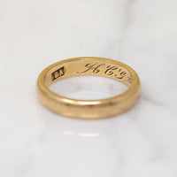 Handsome Edwardian 18k Gold Half Round Band