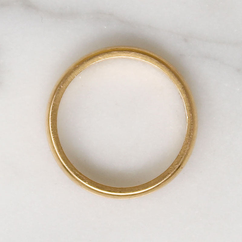 Handsome Edwardian 18k Gold Half Round Band