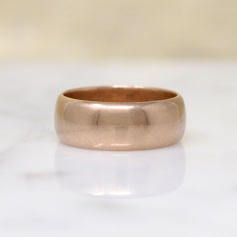 Rosy 14k Gold Wide Band Size 6 by Bowden & Co.